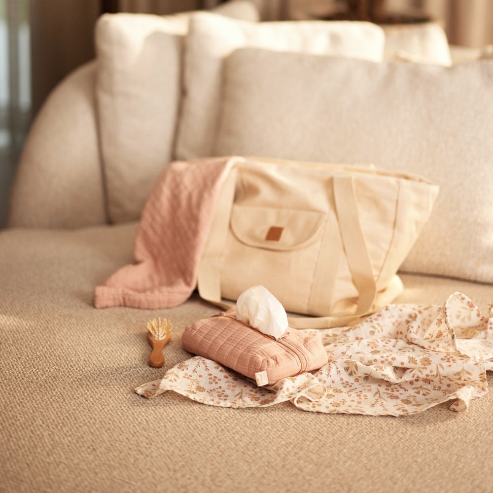 Set 3 museline din bumbac, Bloomy, Jollein, 70x70 cm, OEKO-TEX