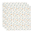 Set 3 museline din bumbac, Dinozauri Roarsome, Jollein, Alb, 70x70 cm, OEKO-TEX