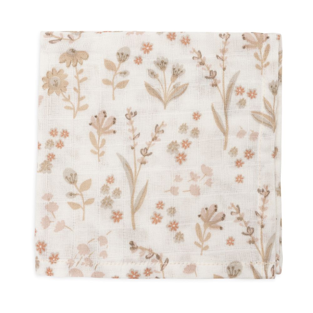 Set 3 museline din bumbac tip batistă, Bloomy, Jollein, 31x31 cm, OEKO-TEX