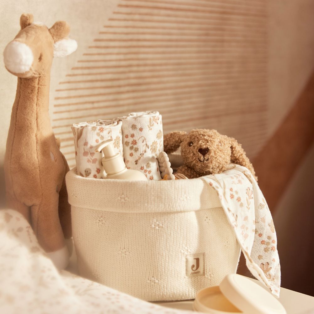 Set 3 museline din bumbac tip batistă, Bloomy, Jollein, 31x31 cm, OEKO-TEX