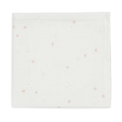 Set 3 museline din bumbac tip batistă, Twinkling Roz, Jollein, 31x31 cm, OEKO-TEX
