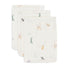 Set 3 museline din bumbac tip mănușă de baie, Jungle Jambo, Jollein, 20x15 cm