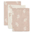 Set 3 museline din bumbac tip batistă de baie, Twig, Wild Rose, Jollein, 20x15 cm