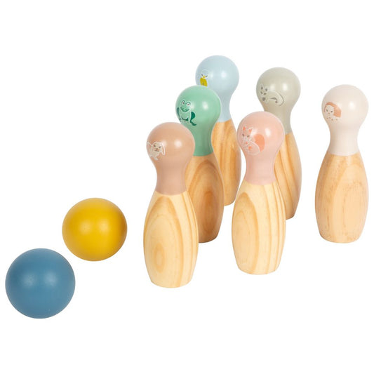 Set Bowling din Lemn pentru Copii, Small Foot, 3 ani+