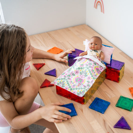 Set construcție cu plăci magnetice, Base Pack, Learn & Grow, 64 piese, 3 ani+