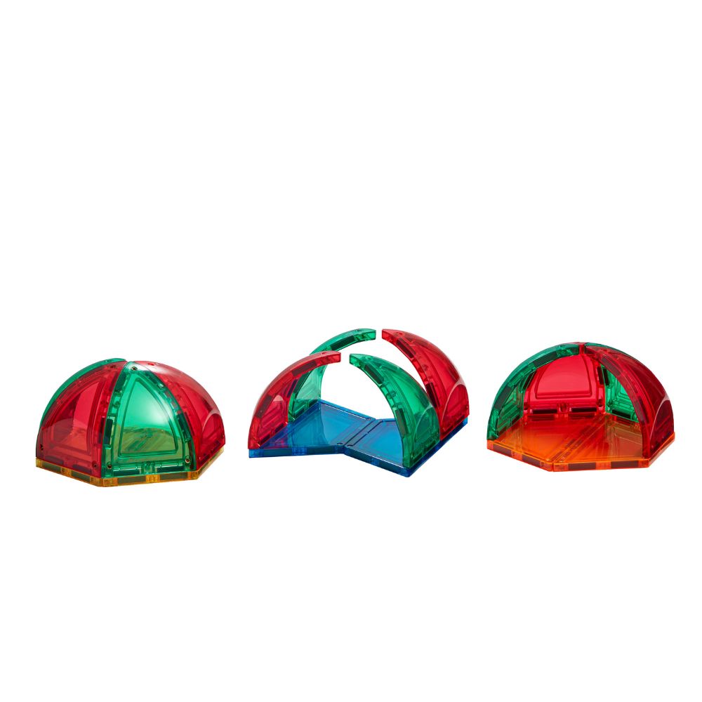 Set construcție cu plăci magnetice, Dome Pack, Learn & Grow, 18 piese, 3 ani+