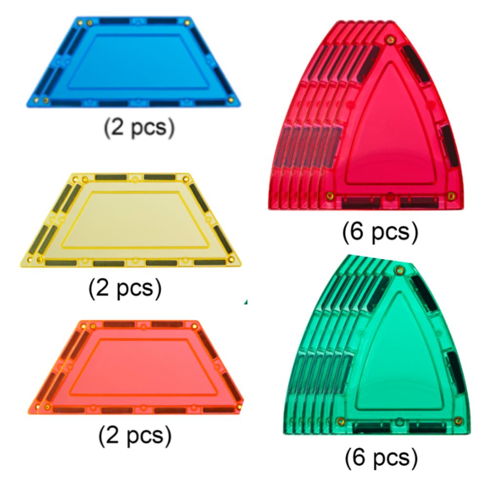 Set construcție cu plăci magnetice, Dome Pack, Learn & Grow, 18 piese, 3 ani+