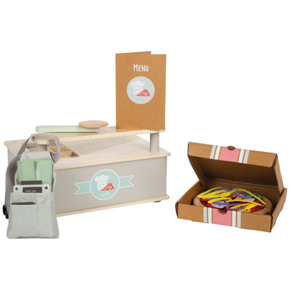 Set de Pizzerie din Lemn pentru Copii, Joc de rol educativ, Small Foot, 3 ani+