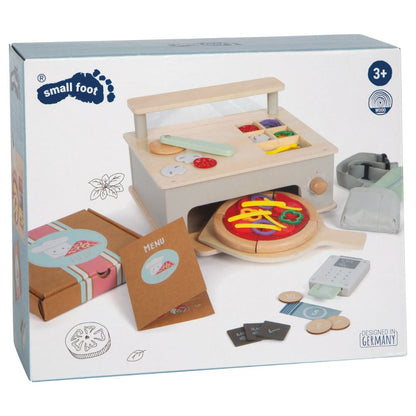 Set de Pizzerie din Lemn pentru Copii, Joc de rol educativ, Small Foot, 3 ani+