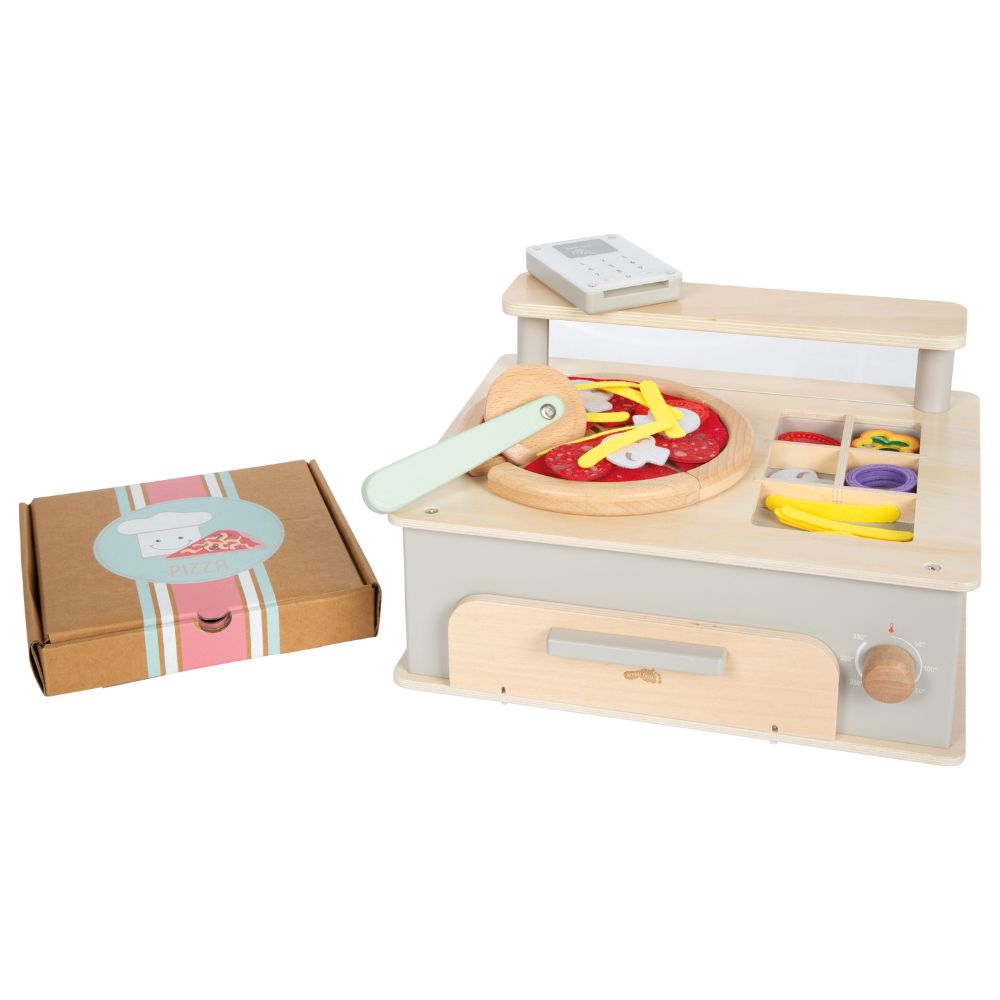 Set de Pizzerie din Lemn pentru Copii, Joc de rol educativ, Small Foot, 3 ani+