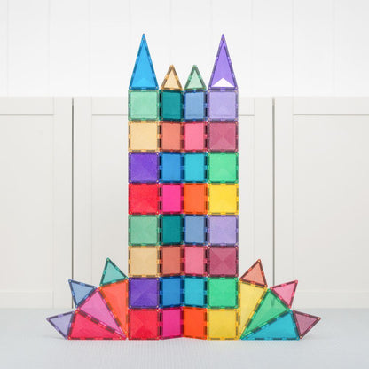 Set de construcție magnetic, Glitter Castel, Connetix Tiles, 48 piese, 3 ani+