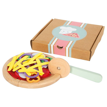 Set de Pizza din Lemn pentru Copii, Joc de rol educativ, Small Foot, 3 ani+