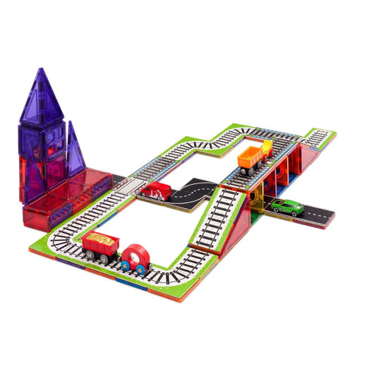 Set magnetic, Piese Toppers Train Pack, Learn & Grow, 36 piese, 3 ani+
