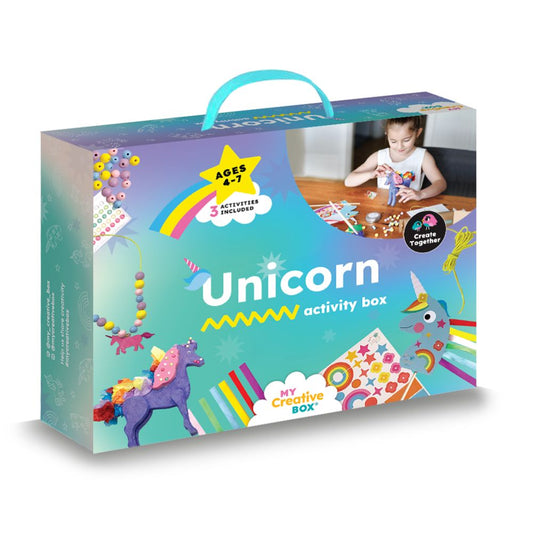 Set Creativ Unicorn, 3 Activități STEAM, My Creative Box, 4 ani+