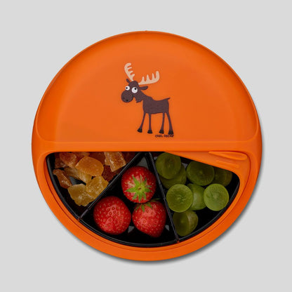 Caserolă copii cu 5 compartimente, SnackDISC, Portocaliu, Carl Oscar