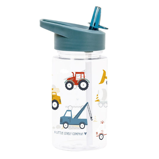 Sticlă de apă copii, Vehicule, A Litlle Lovely Company, 450 ml,  6 luni+