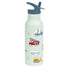 Sticlă de apă XL copii din oțel inoxidabil, Vehicule, A Little Lovely Company, 500 ml, 6 luni+