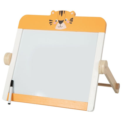 Tablă 2-în-1 chalkboard & whiteboard magnetică pentru copii din lemn FSC®, Safari, Small Foot,  4 ani+