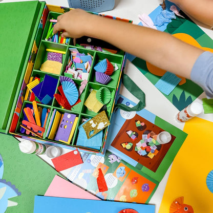 Set Creativ, Kit craft Colaj Dinozauri, My Creative Box, 3 ani+