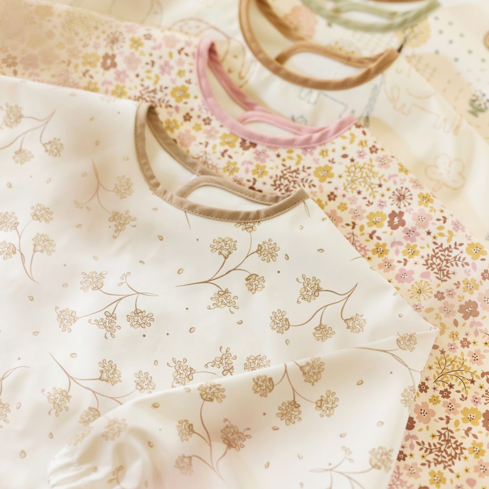 Bavetă diversificare bebeluși cu mâneci, Flower Fairies, Jollein, 6 luni+