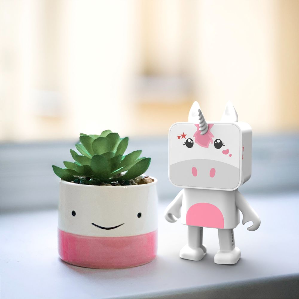 Boxă Bluetooth portabilă copii, Dancing animal-Unicorn, MOB, 9.3cm x 6.6cm x 4.2cm, 3 ani+