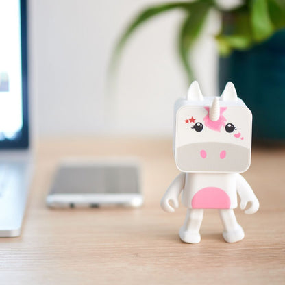 Boxă Bluetooth portabilă copii, Dancing animal-Unicorn, MOB, 9.3cm x 6.6cm x 4.2cm, 3 ani+