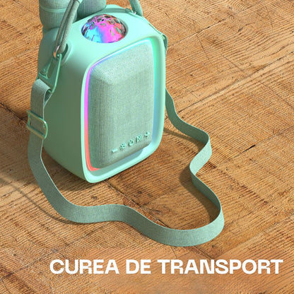 Set Karaoke Boxă cu 2 Microfoane Singy Party, MOB Paris, Blue