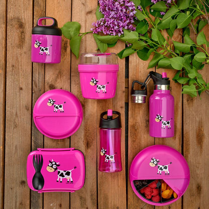 Sticlă apă copii inox, Purple cow, 350 ml, Carl Oscar