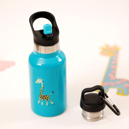 Sticlă apă copii inox, Turquoise Giraffe, 350 ml, Carl Oscar