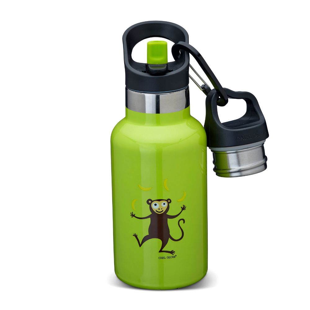 Sticlă apă copii inox, Lime Monkey, 350 ml, Carl Oscar