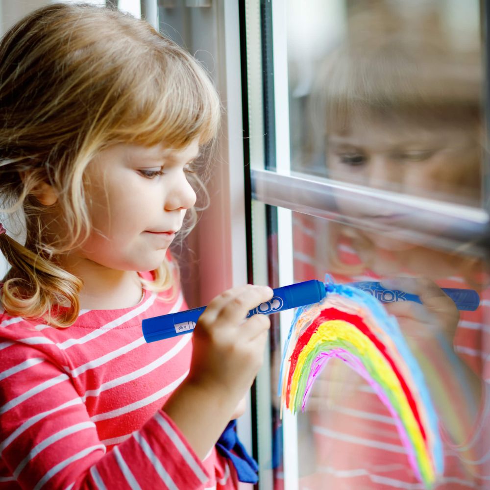 color sticks window desen pe oglinda copil activitate creativa
