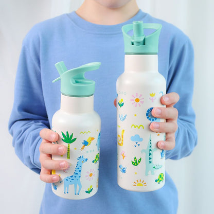 detaliu capac pai sticla inox 350ml copii anti-scurgere jungle