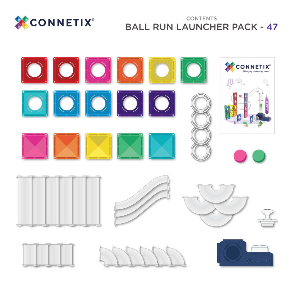 Set Connetix Tiles 47 piese cu lansator