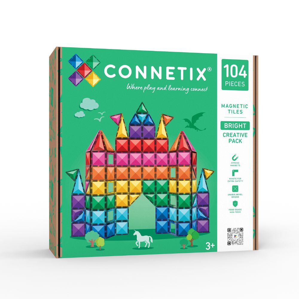 Set plăci magnetice Connetix Bright Creative cu 104 piese