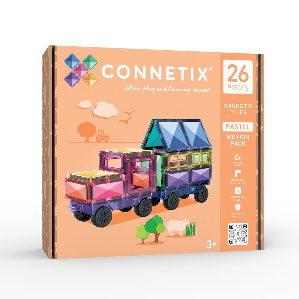 Set plăci magnetice Connetix Pastel Motion cu 26 piese