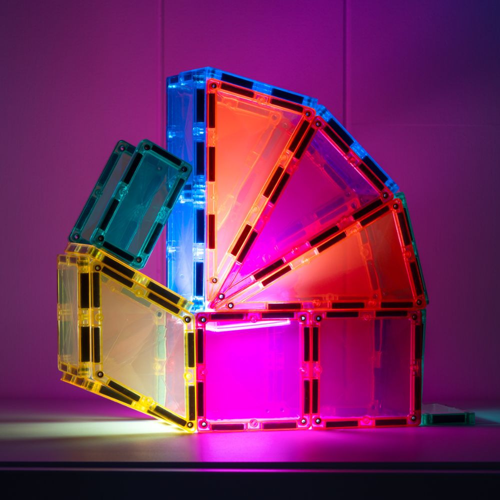 CONNETIX Tiles Light Rocket Pack cu 30 de piese set luminos