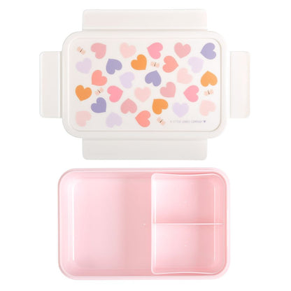 Cutie de prânz din inox Hearts 900 ml în ambalajul original A Little Lovely Company