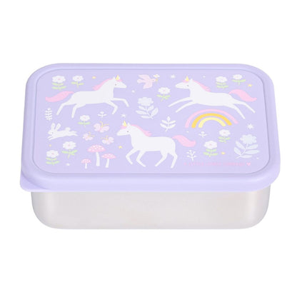 set pranz scoala unicorn cutie inox sticla apa termos mancare