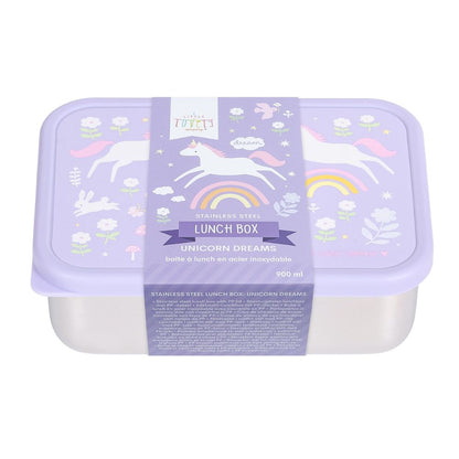 caserola inox copii sandvis fructe gustare pranz scoala gradinita unicorn