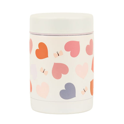 set pranz scoala hearts cutie termica bento sticla inox elpi