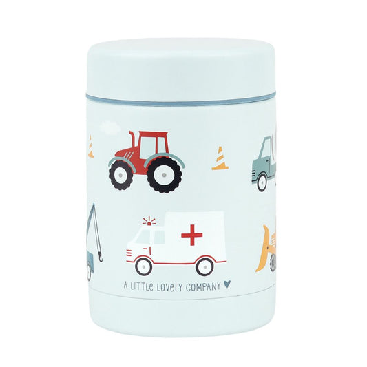 cutie termica pentru mancare inox 300ml model vehicule albastru