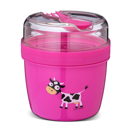Cutie prânz copii cu disc de răcire, N’ice Cup, 600 ml, Cow, Carl Oscar