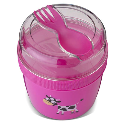 Cutie prânz copii cu disc de răcire, N’ice Cup, 600 ml, Cow, Carl Oscar