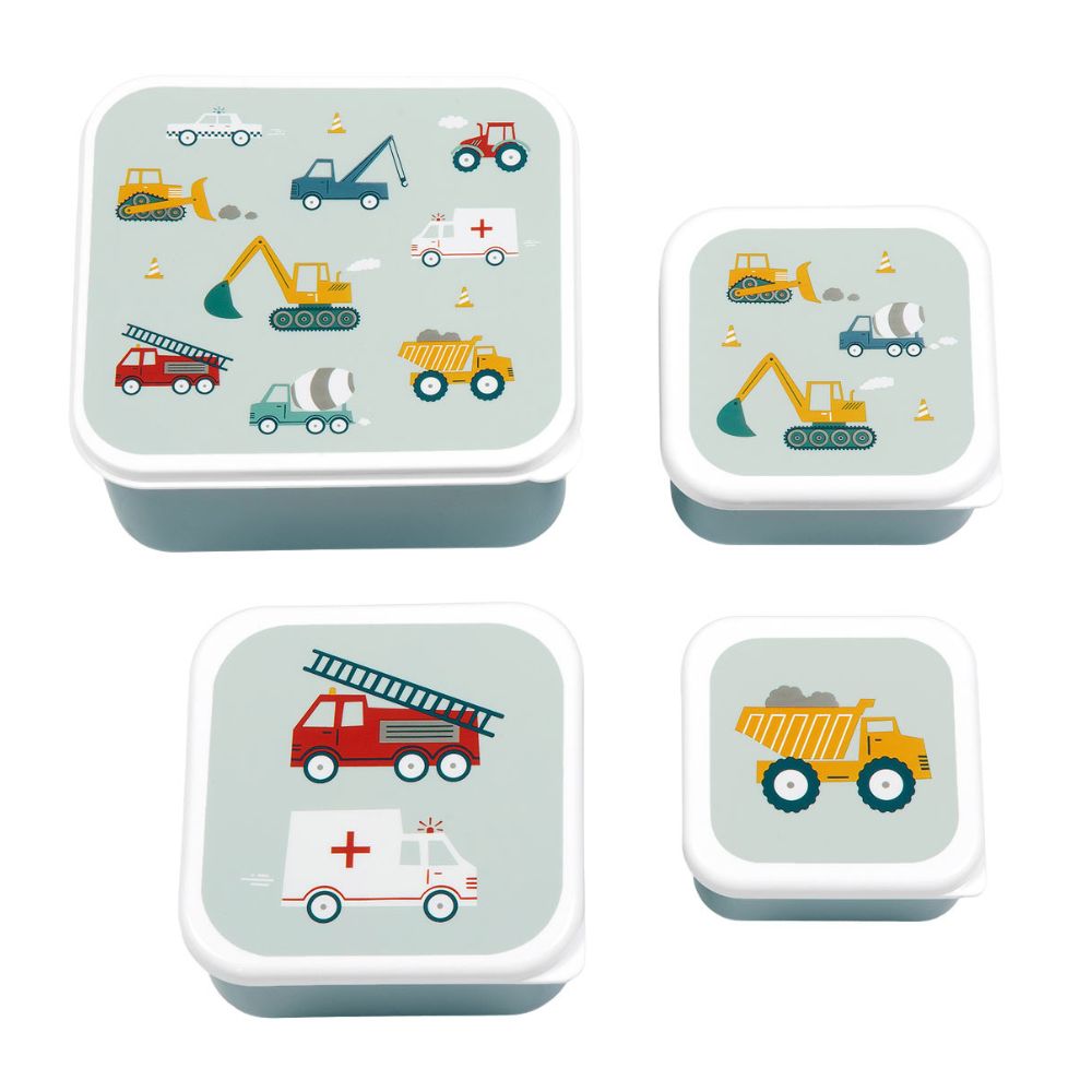 set cutii mancare copii 4 marimi diferite deschise vedere de sus
