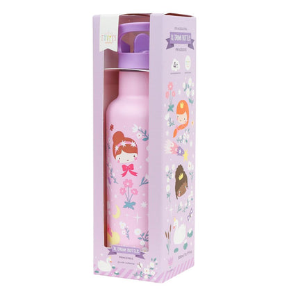 Sticlă de apă XL copii din oțel inoxidabil, Prințese, A Little Lovely Company, 500 ml