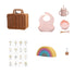 Set pentru bebeluşi, Rainbow, Geantă retro cu set diversificare și accesorii, 6 luni+