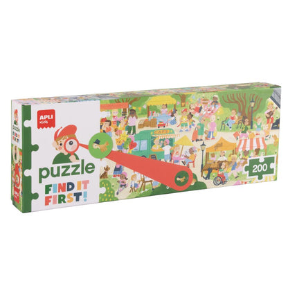 Găsește-l primul! Puzzle Piața din oraș, APLI, 6 ani+
