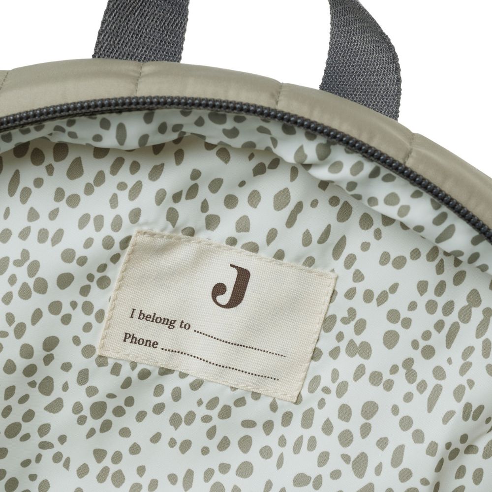 Ghiozdan copii cu 2 compartimente, Olive Green, Jollein, 3-8 ani, 24 x 29