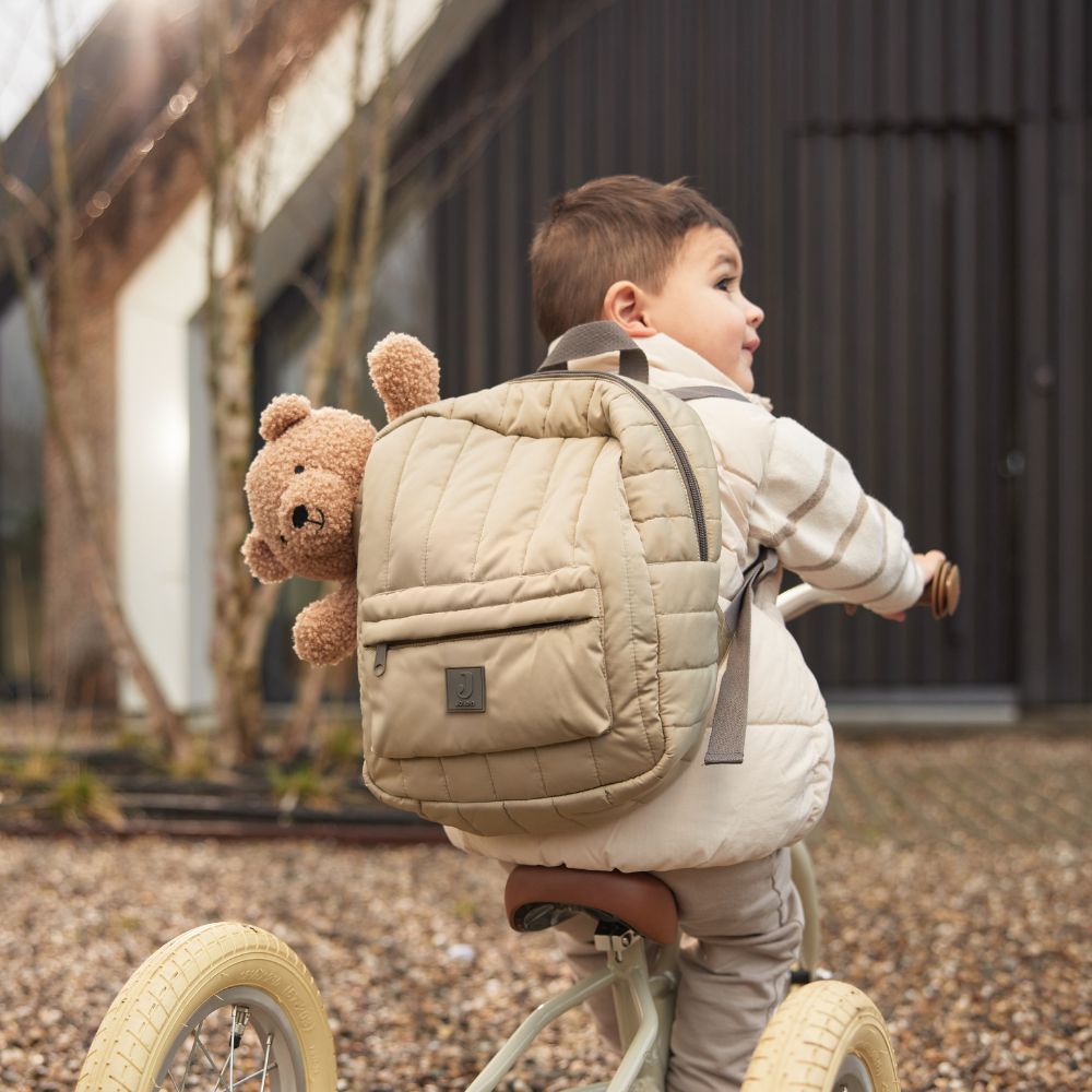 Ghiozdan copii cu 2 compartimente, Olive Green, Jollein, 3-8 ani, 24 x 29