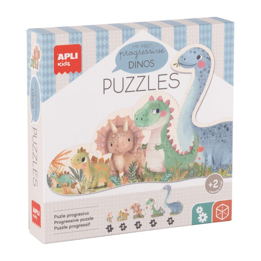 Jigsaw Puzzle, Primul meu puzzle, Dinozauri, APLI, 21 piese, 2 ani+
